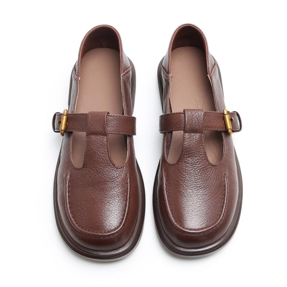 BEROBELLO Women's Retro T-Strap Mary Jane Flats Soft Leather Dress ShoesBEROBELLO Women's Retro T-Strap Mary Jane Flats Soft Leather Dress Shoes