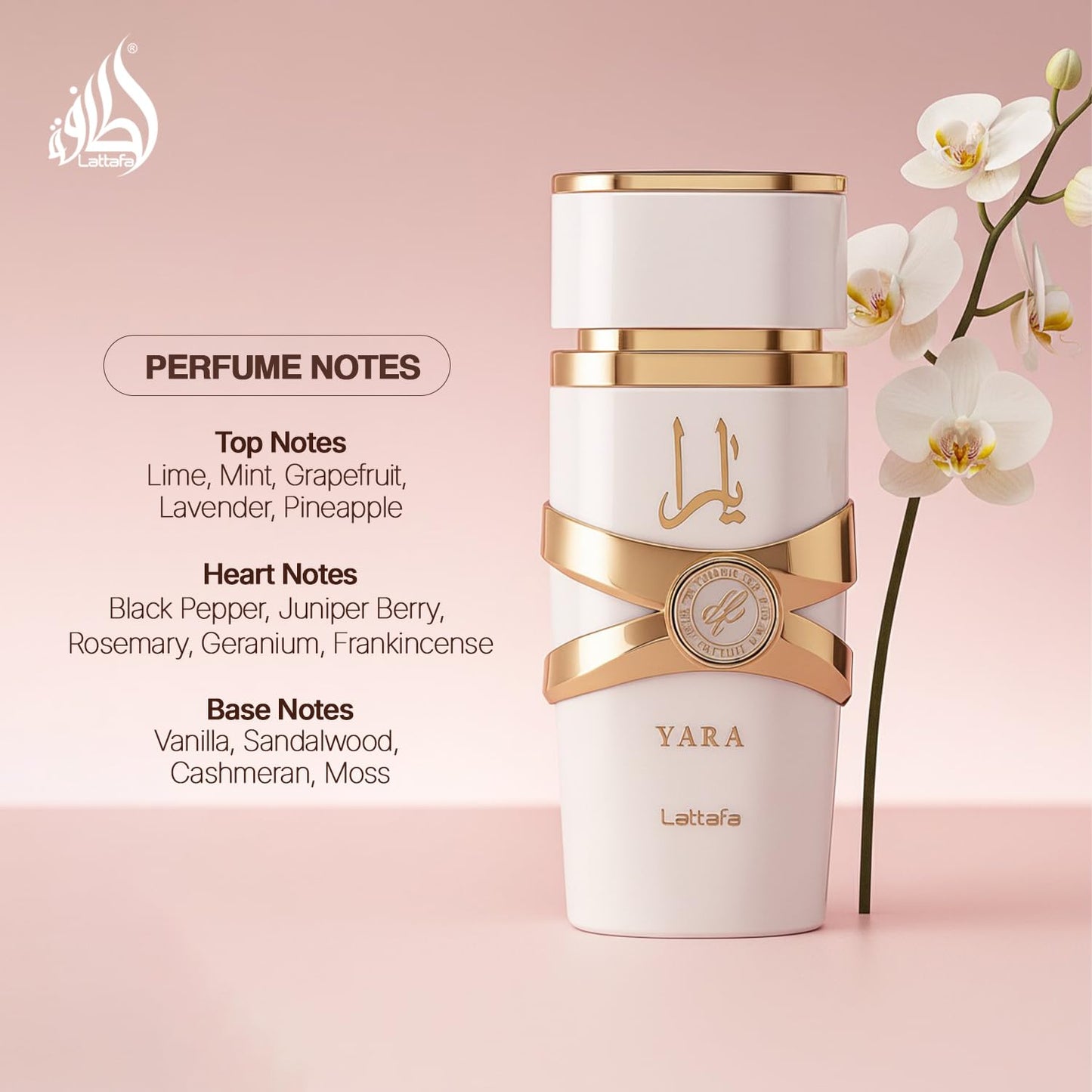 Lattafa Yara Moi - Floral, Fruity, Gourmand - Eau de Parfum Long-Lasting Fragrance for Women, 3.40 Ounce / 100 ml