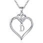 STORUP Heart Initial Necklaces for Women Girls, 14K-Gold-Plated Initial A-Z Heart Necklaces for Teen Girl Jewelry Birthday Gifts for Girls Women Her Wife Mom