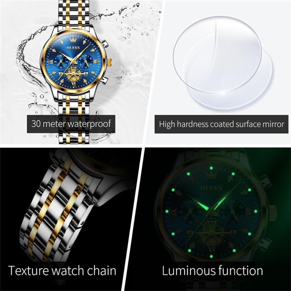 OLEVS Watch Women Silver Watches for Women Luxury for Small Wrists Dress Stainless Steel Women's Wrist Watches Easy to Read Reloj para Mujer Black/Blue/Gold/Green/Pink/Purple