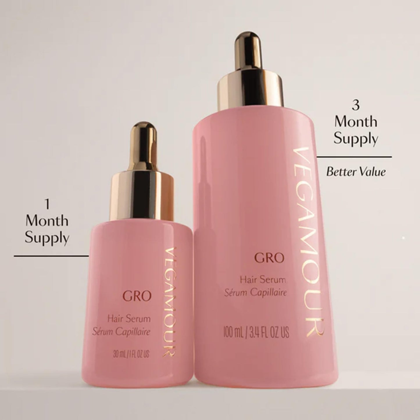VEGAMOUR GRO Hair Serum for Hair Thinning & Shedding, Thicker Fuller Looking Hair In As Soon As 90 Days, Non Oily, Bergamot Scent, Vegan & Cruelty Free