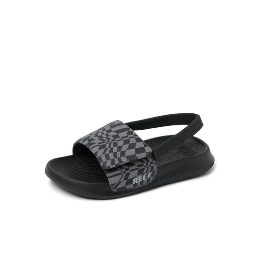 REEF Boys Sandals, Toddler/Little Kid Salty Slide, Black/White, 8REEF Boys Sandals, Toddler/Little Kid Salty Slide, Black/White, 8