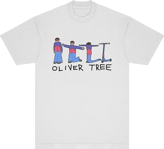 Oliver Tree Scooter Morph T-Shirt, White, Large (Clearance)