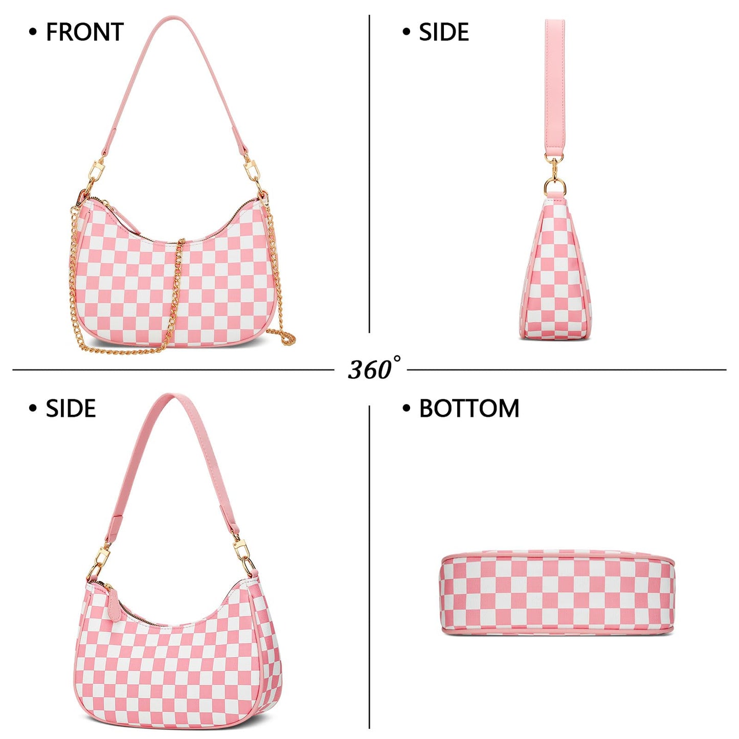 KKXIU Shoulder Bag for Women Cute Hobo Purses and Handbags Retro Clutch Underarm Purse | Cute