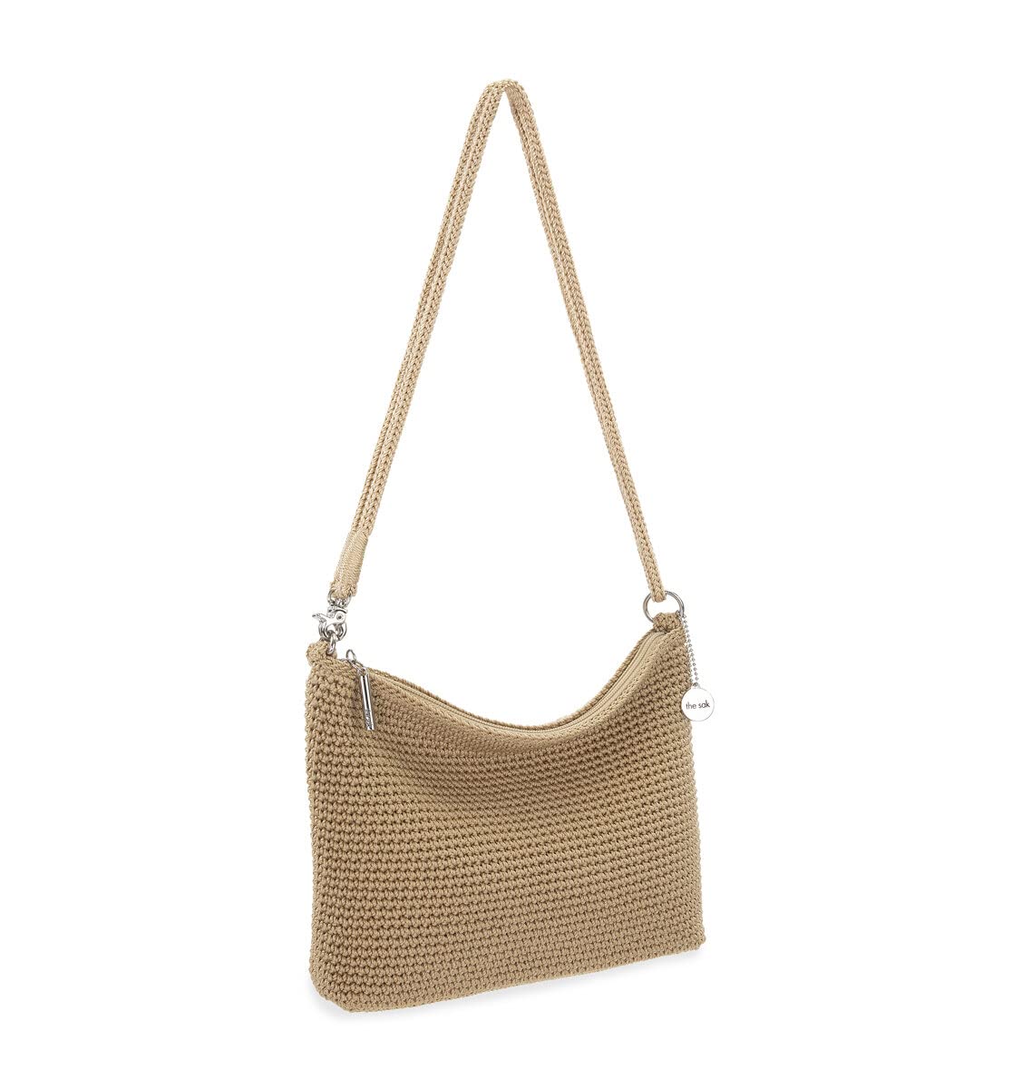 The Sak Lumi Convertible Crossbody Purse - Women's Handbag for Everyday & Travel, 3-in-1 Small Crossbody in Crochet & Leather