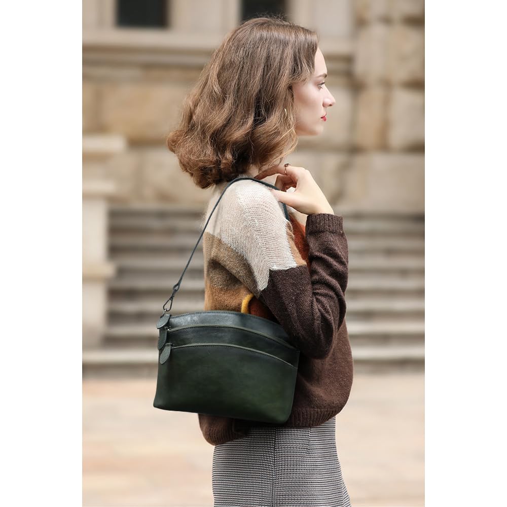 Genuine Leather Purses for Women Vintage Crossbody Bags for Women Hand Bags Women's Shoulder Handbags | Genuine Leather