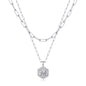 M MOOHAM Dainty Initial Necklaces for Women, 14K-Gold-Plated Layering Necklace for Women Cute Hexagon Letter Initial Necklace Layered Necklaces for Womens Teen Girl Gifts