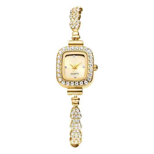 OIDEA Womens Full Diamond Bracelet Watch: Luxury Rhinestone Diamond Square Dial Analog Quartz Wrist Watch Detachable Strap Casual Dress Ladies Watch Valentine's Day Gift