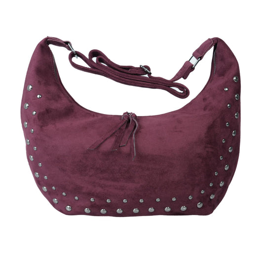 Swgsdh&Hyls Suede Hobo Bags for Women-Studded Tote Purse-Shoulder Handbag