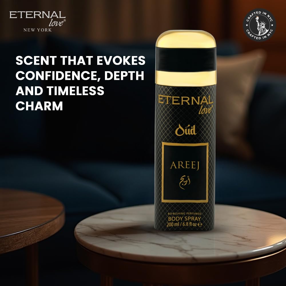 Eternal Love Amber Oud - Long Lasting Unisex Eau de Parfum - Warm Woody Oriental Fragrance with Oud & Amber - Dubai Inspired Arabic Scent - 3.4oz