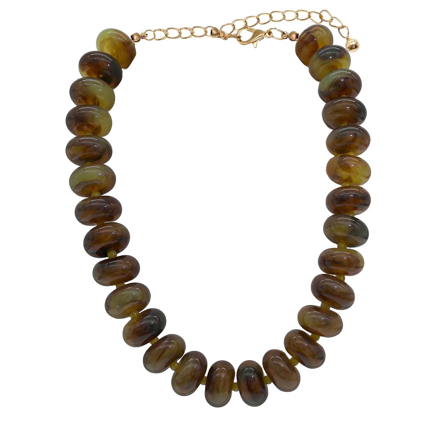 We We Chunky Colorful Beaded Necklace for Women Large Boho Statement Bead Chokers Necklaces Turquoise Blue Big Beads Jewelry Neck Summer Beach