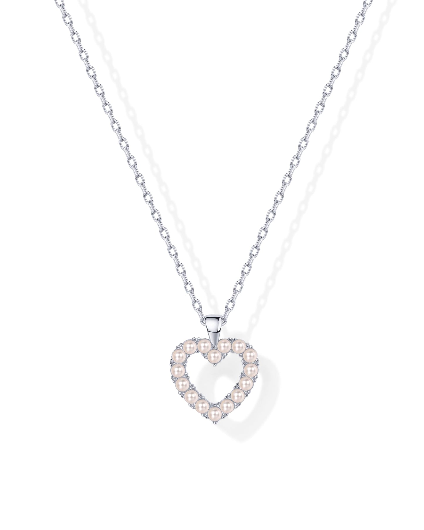 PAVOI 14K Gold Plated Cubic Zirconia Heart Necklace | Cute Dainty Love Pendant Necklaces for Women - Valentines Day Trendy Jewelry