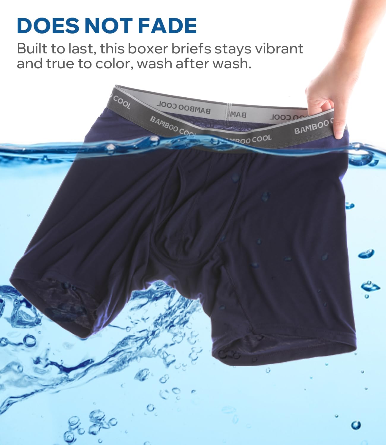 BAMBOO COOL Ultra Soft Mens Underwear Boxer Briefs Multi-pack | Bamboo Fabric‌,No Ride Up,More Breathable Than Cotton