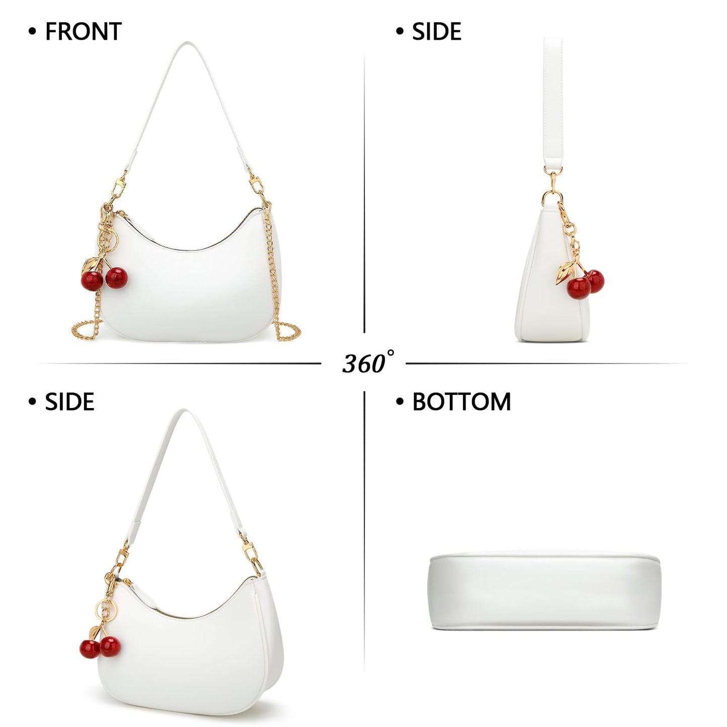 KKXIU Shoulder Bag for Women Cute Hobo Purses and Handbags Retro Clutch Underarm Purse | Cute