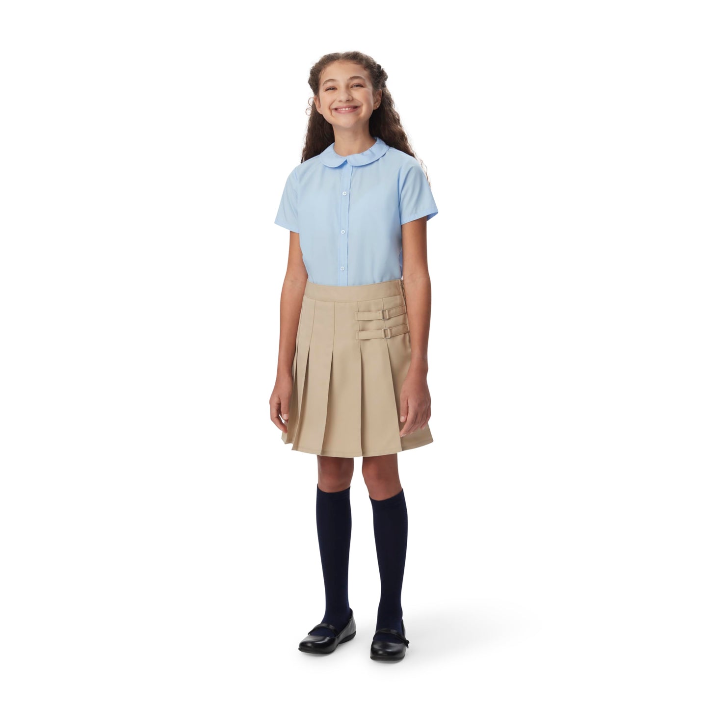 French Toast Girls' Adjustable Waist 2-Tab Scooter, Khaki, 3T