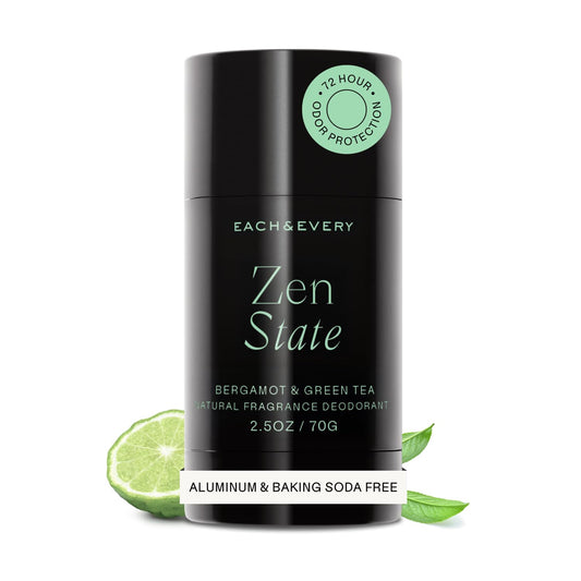 Each & Every Aluminum Free Deodorant for Women & Men – Fragrance-Free 72-Hr Odor Protection, Natural Non-Toxic Deodorant for Sensitive Skin, EWG Verified, No Baking Soda - Unscented, 2.5oz