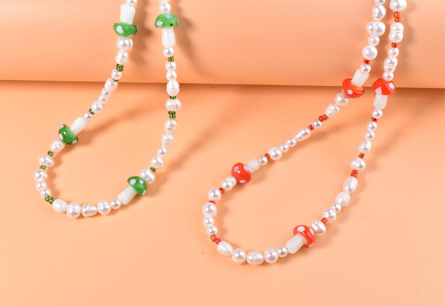 Natural Freshwater Pearl Fun Flirty Beaded Choker Necklace Handmade Summer Boho Jewlery Gifts for Women Teen