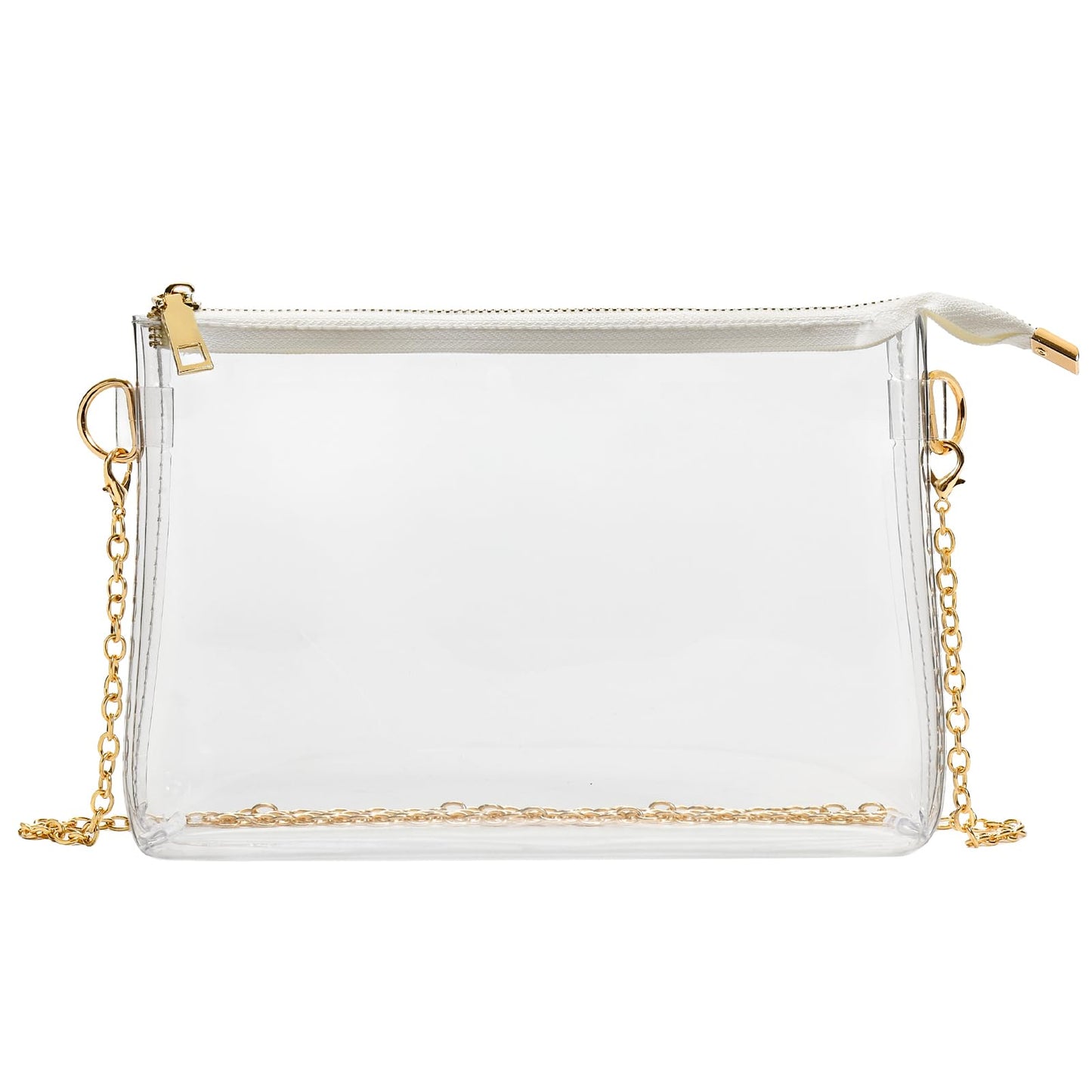 BS-VOG Clear Purse for Women - Stadium Approved Small Crossbody Bag with Zipper, Clear Stadium Bag for Concerts, Sports