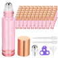 PrettyCare 4 Pack Amber Glass Oil Roller Bottles for Essential Oils 10ml, Roll On Bottles with Stainless Steel Roller Ball Leak-Proof Perfume Travel Refillable Bottle Empty, Beauty & Personal Care