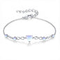 G&GEMSJEW Infinity Heart Birthstone Bracelets for Women, 925 Sterling Silver Women Charm Link Bracelet Adjustable, Birthday Anniversary Christmas Jewelry Gifts for Women Wife Mom Girlfriend Her
