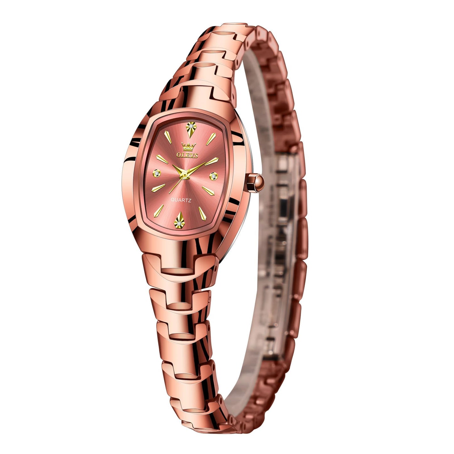 OLEVS Women's Luxury Elegant Watch, Fashion Waterproof Ladies Dress Watch, Stainless Steel Gold Silver Watches for Women, Small Wrist with Day Date, Ideal for Gift Daily Wear