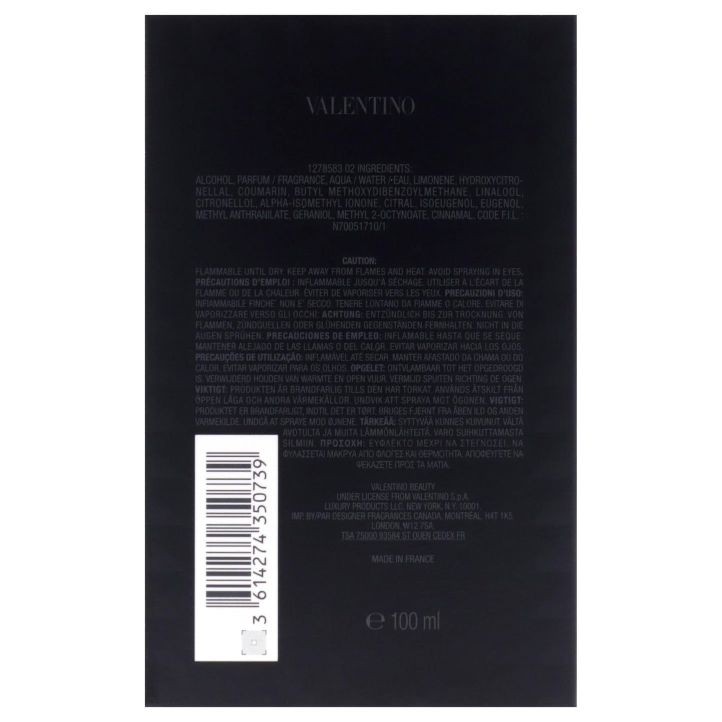 Valentino Uomo Born In Roma Intense for Men 3.4 oz Eau de Parfum Intense Spray