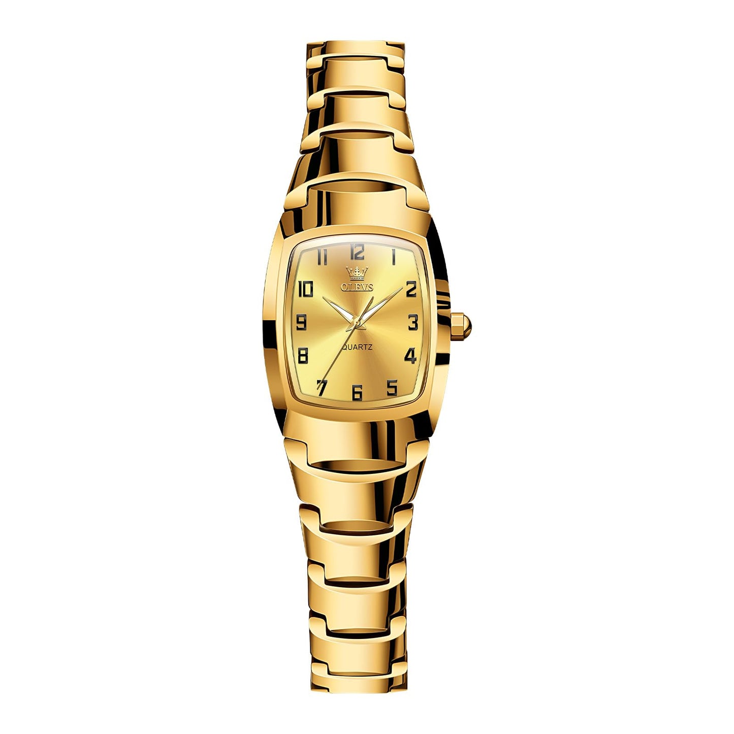 OLEVS Watch Women Luxury Classic Stainless Steel Small Wrist Dress Watches for Women Waterproof Analog Day Date Dainty Fashion Dress Female Watch-(Black/Rose Gold/Gold Face)