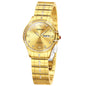 OUPINKE Women Automatic Watches Luxury Diamond Flywheel Two-Tone Stainless Tungsten Steel Band Moon Phase 24 Hours