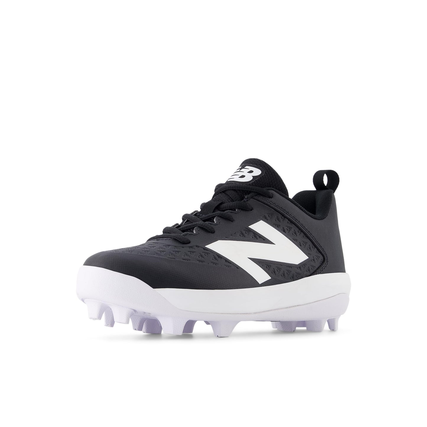 New Balance Kid's 4040 V8 Rubber-Molded Baseball Shoe, Black/White, 4 W Big KidNew Balance Kid's 4040 V8 Rubber-Molded Baseball Shoe, Black/White, 4 W Big Kid l