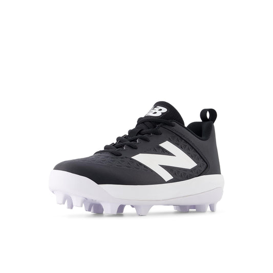 New Balance Kid's 4040 V8 Rubber-Molded Baseball Shoe, Black/White, 4 W Big KidNew Balance Kid's 4040 V8 Rubber-Molded Baseball Shoe, Black/White, 4 W Big Kid l