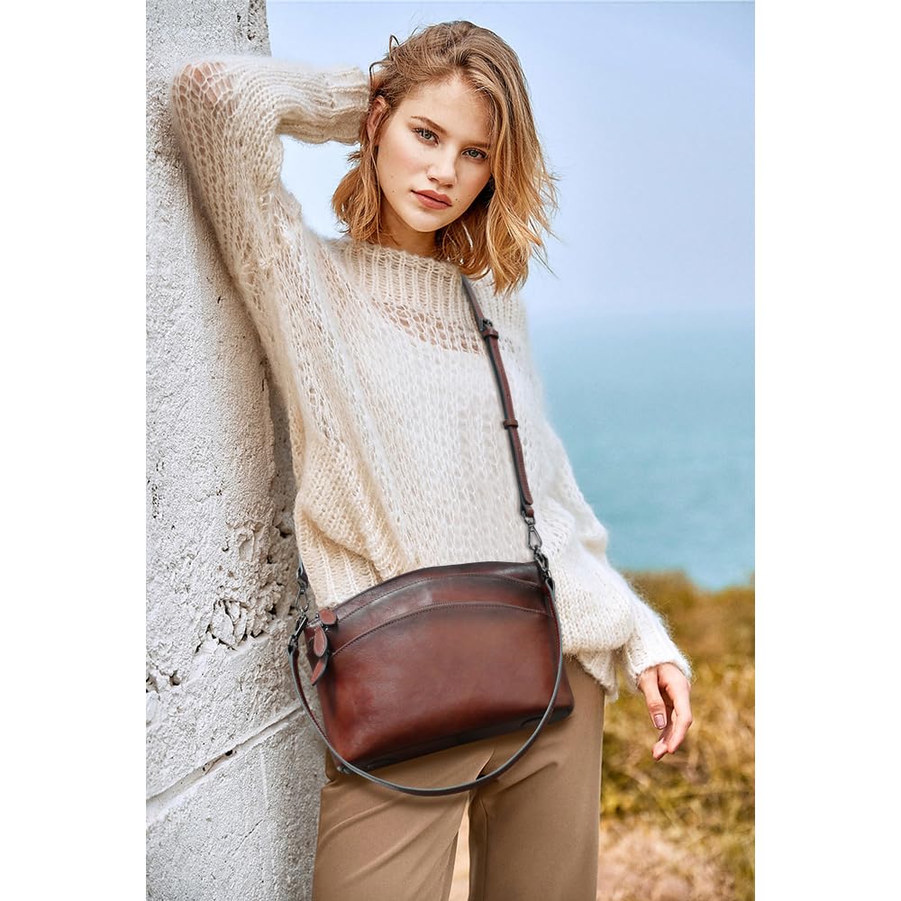 Genuine Leather Purses for Women Vintage Crossbody Bags for Women Hand Bags Women's Shoulder Handbags | Genuine Leather