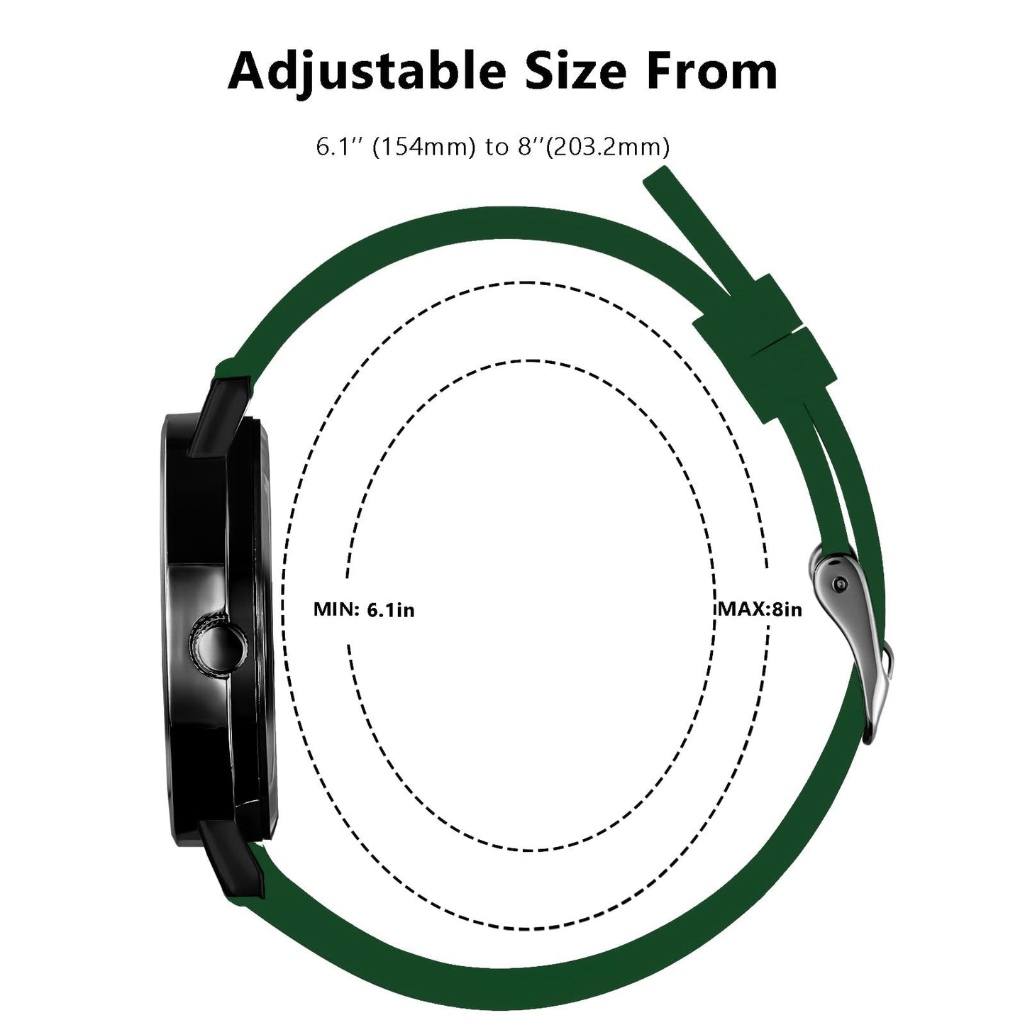 Women's Analog Nurse Watch with Second Hand for Nursing, 12/24 Time, Silicone Band, Easy Read