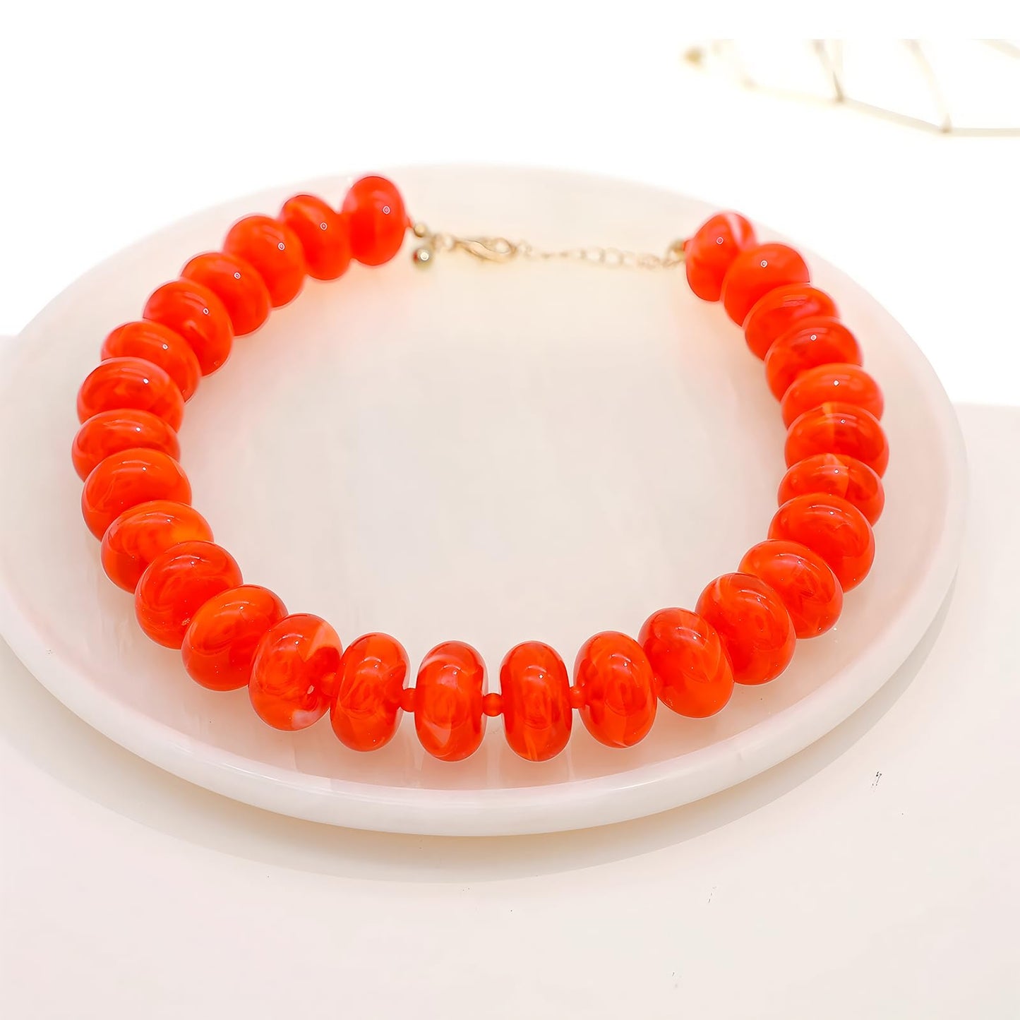 We We Chunky Colorful Beaded Necklace for Women Large Boho Statement Bead Chokers Necklaces Turquoise Blue Big Beads Jewelry Neck Summer Beach
