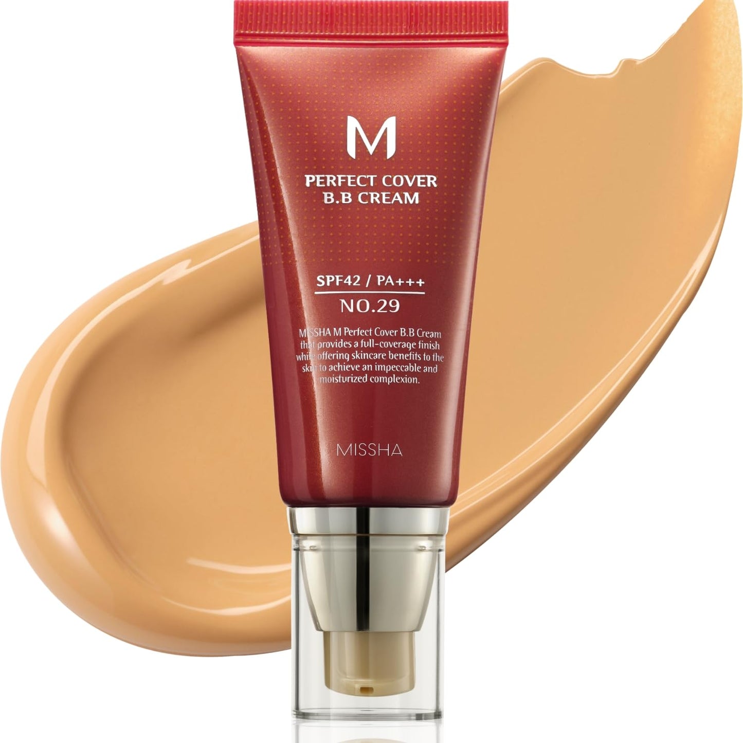 MISSHA M Perfect Cover BB Cream No.23 Natural Beige -Light/Medium with Cool/Neutral Undertone SPF 42 PA +++ 1.69 Fl Oz - Tinted Moisturizer for face with SPF