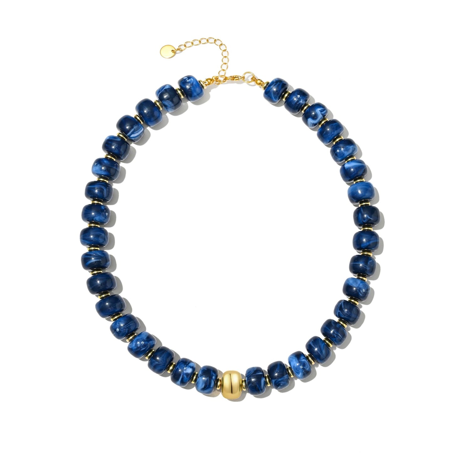 Chunky Beaded Statement Necklace for Women Trendy Colorful Boho Resin Bead Choker Necklaces Summer Handmade Jewelry Gifts Accessories