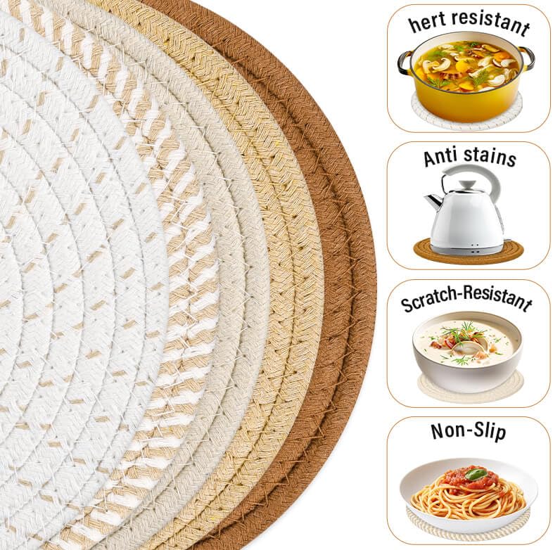Tidponra Trivets Set for Hot Dishes