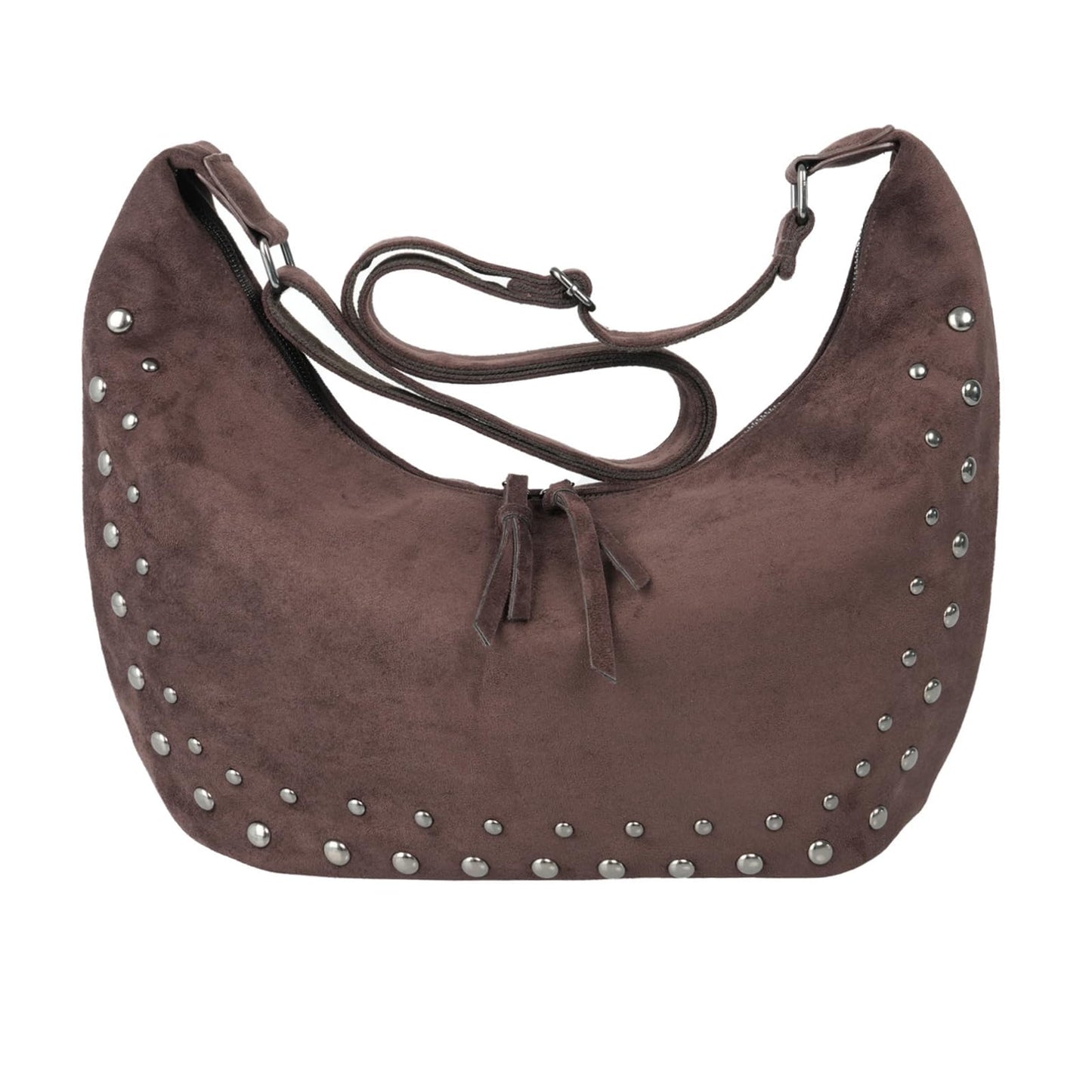 Swgsdh&Hyls Suede Hobo Bags for Women-Studded Tote Purse-Shoulder Handbag
