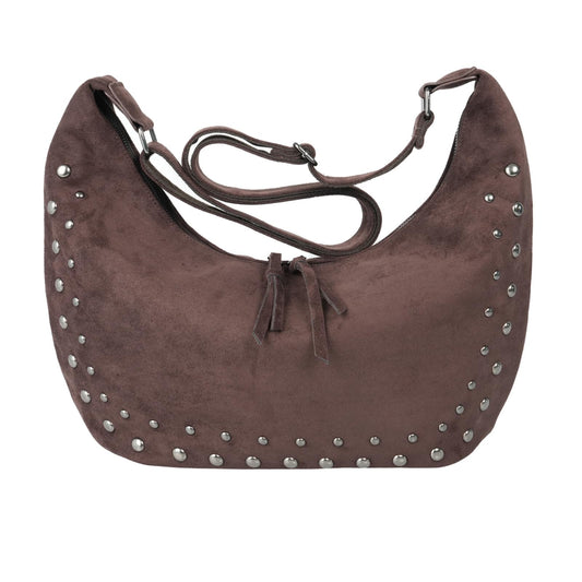 Swgsdh&Hyls Suede Hobo Bags for Women-Studded Tote Purse-Shoulder Handbag