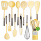 12pc Silicone Kitchen Utensils with Stainless Steel handles and Ceramic holder
