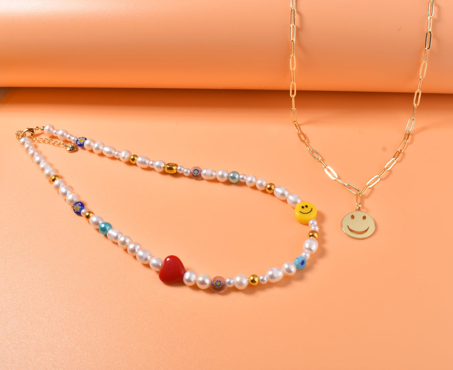 Natural Freshwater Pearl Fun Flirty Beaded Choker Necklace Handmade Summer Boho Jewlery Gifts for Women Teen