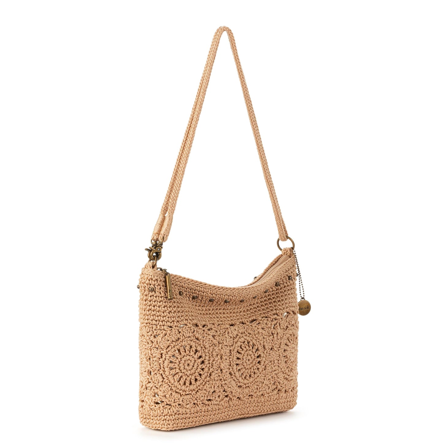 The Sak Lumi Convertible Crossbody Purse - Women's Handbag for Everyday & Travel, 3-in-1 Small Crossbody in Crochet & Leather