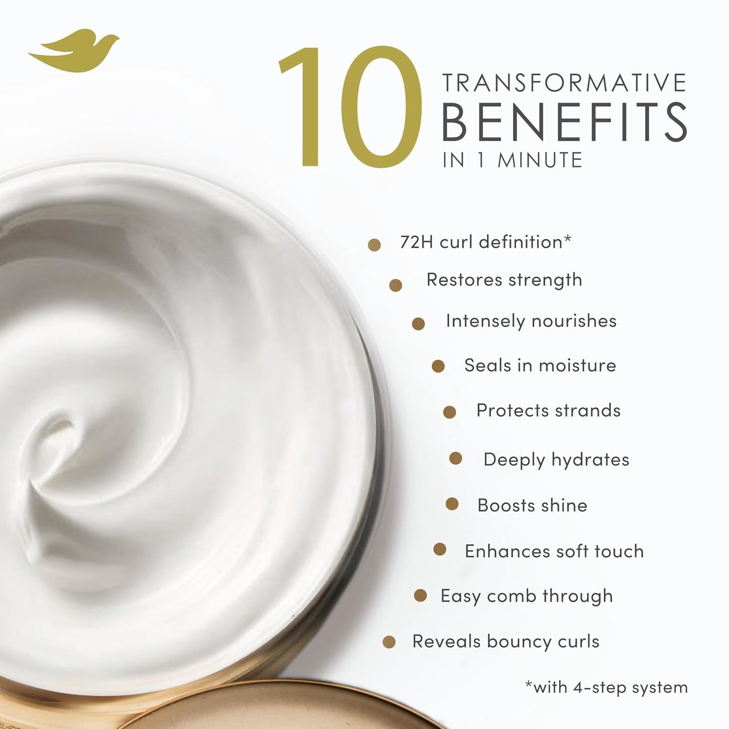 Dove Hair Intensive Repair 10in1 Serum Mask for Damaged Hair with Bio-Protein Care Technology and Amino Serum 9.2 fl oz
