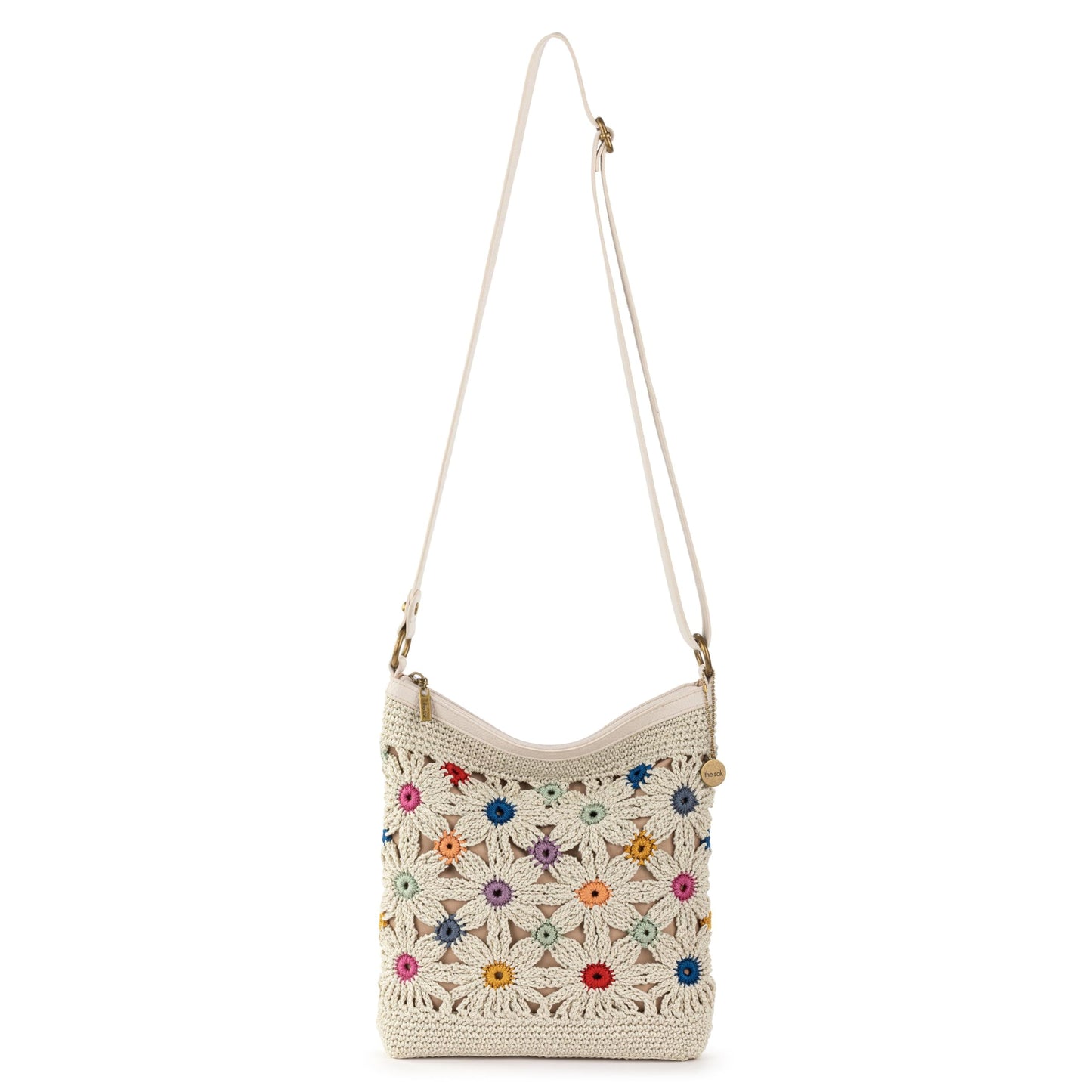 The Sak Lucia Crossbody Bag in Crochet, Convertible Purse with Adjustable Shoulder Strap