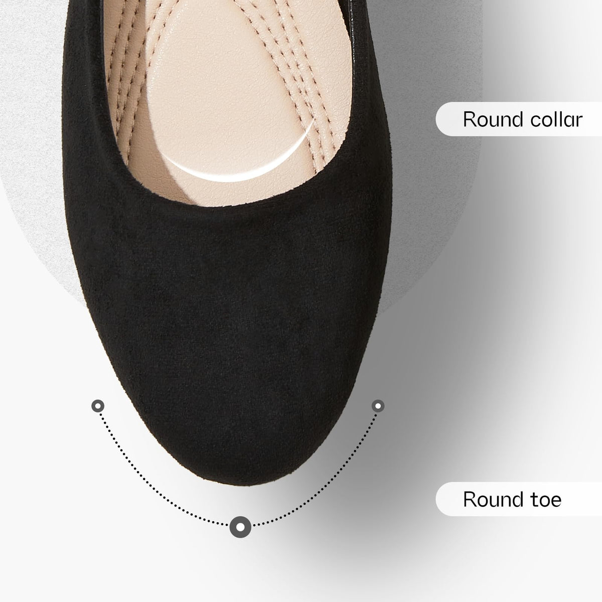 Shupua Flats for Women Round Toe Black Ballet Flats Work Shoes, Size 7Shupua Flats for Women Round Toe Black Ballet Flats Work Shoes, Size 7