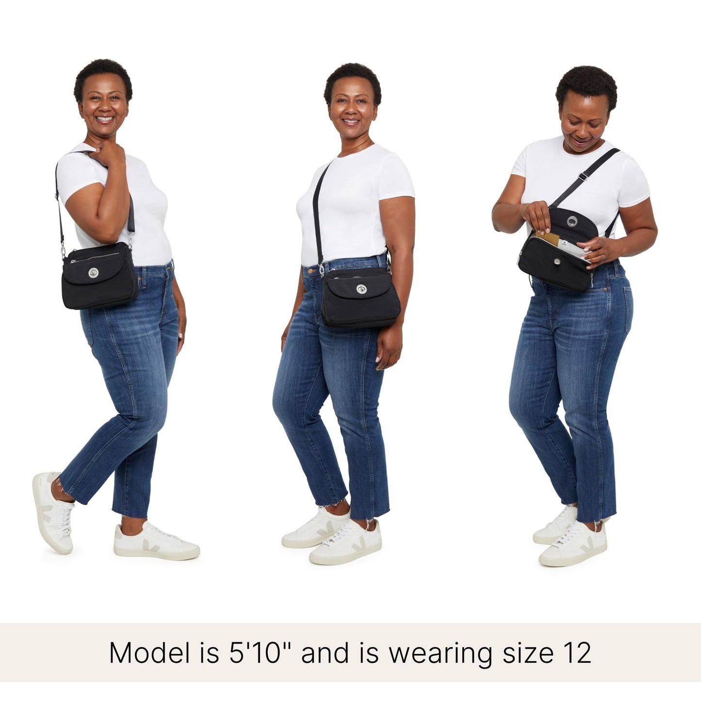 Baggallini Calais Crossbody Bags for Women 10x7 Lightweight Water-Resistant Travel Purse, RFID & Interior Organization