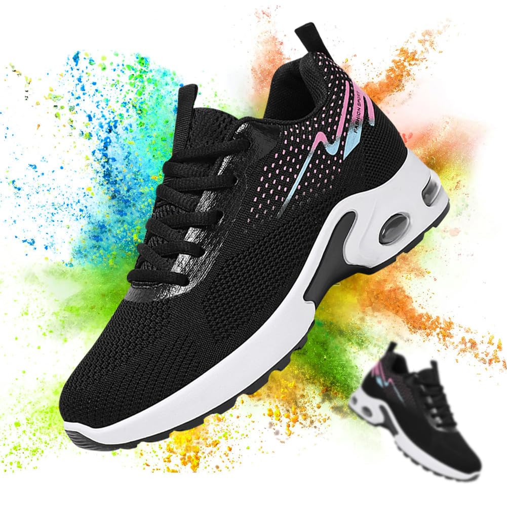 Padgene Womens Sneakers Air Cushion Running Shoes Lightweight Tennis Walking Shoes Mesh Breathable Gym Work Fashion Sneakers Athletic Comfortable CasualPadgene Womens Sneakers Air Cushion Running Shoes Lightweight Tennis Walking…size8