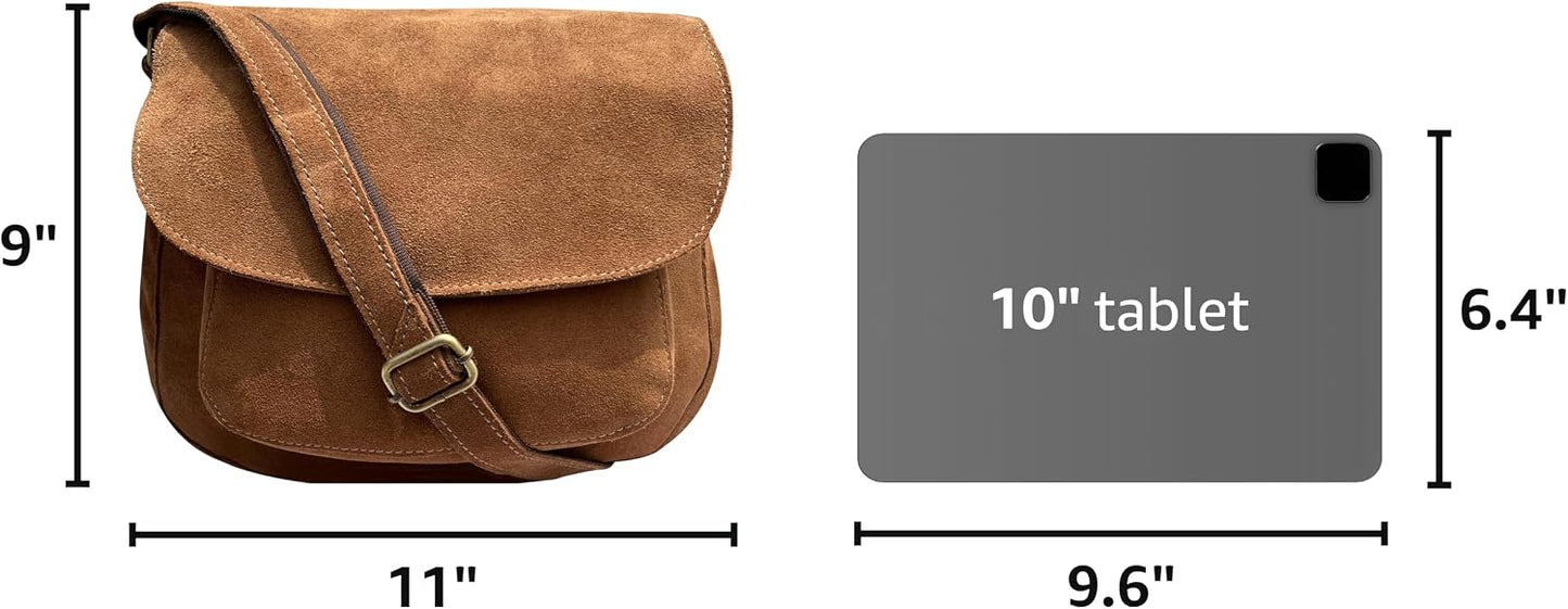 RUSTIC TOWN Leather Crossbody Satchel Bag Vintage Purses Handbags for Women