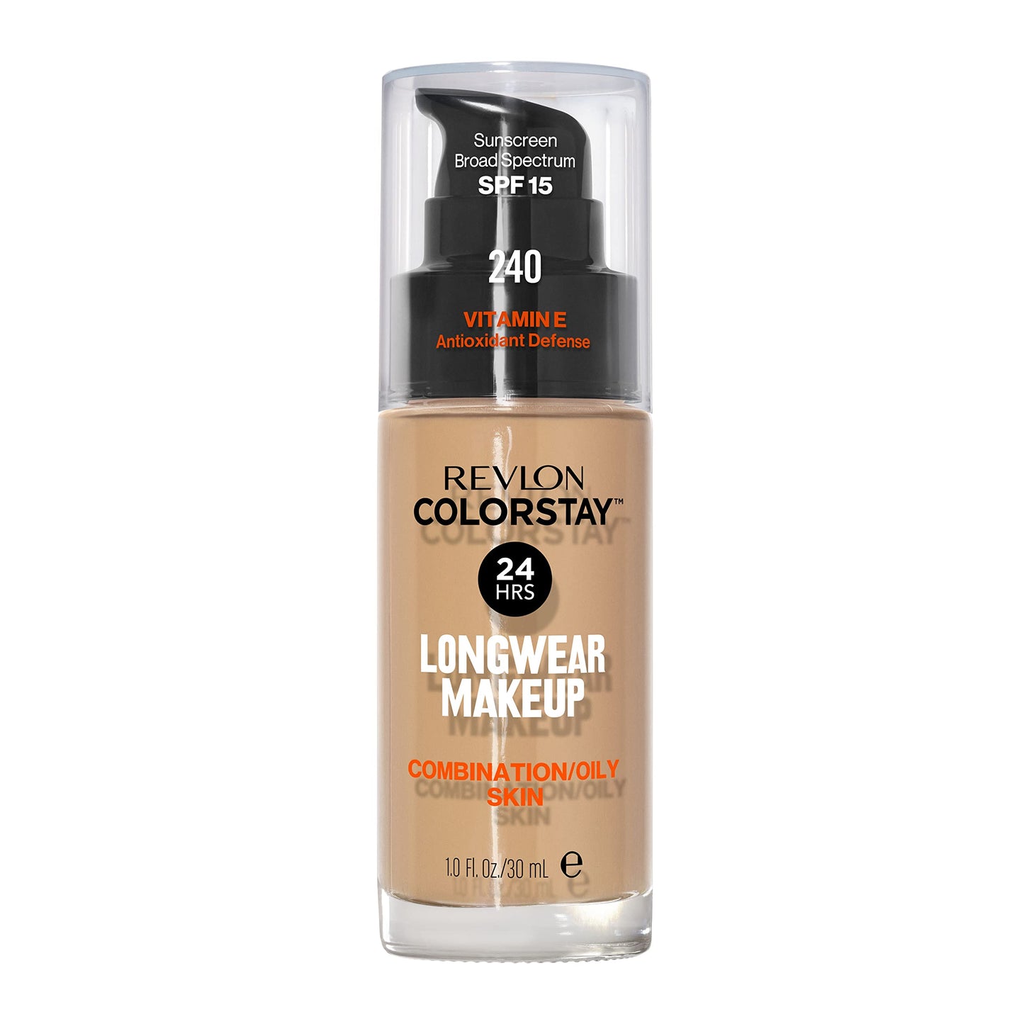 Revlon Liquid Foundation, ColorStay Face Makeup for Combination & Oily Skin, SPF 15, Medium-Full Coverage with Matte Finish, 180 Sand Beige, 1 Fl Oz