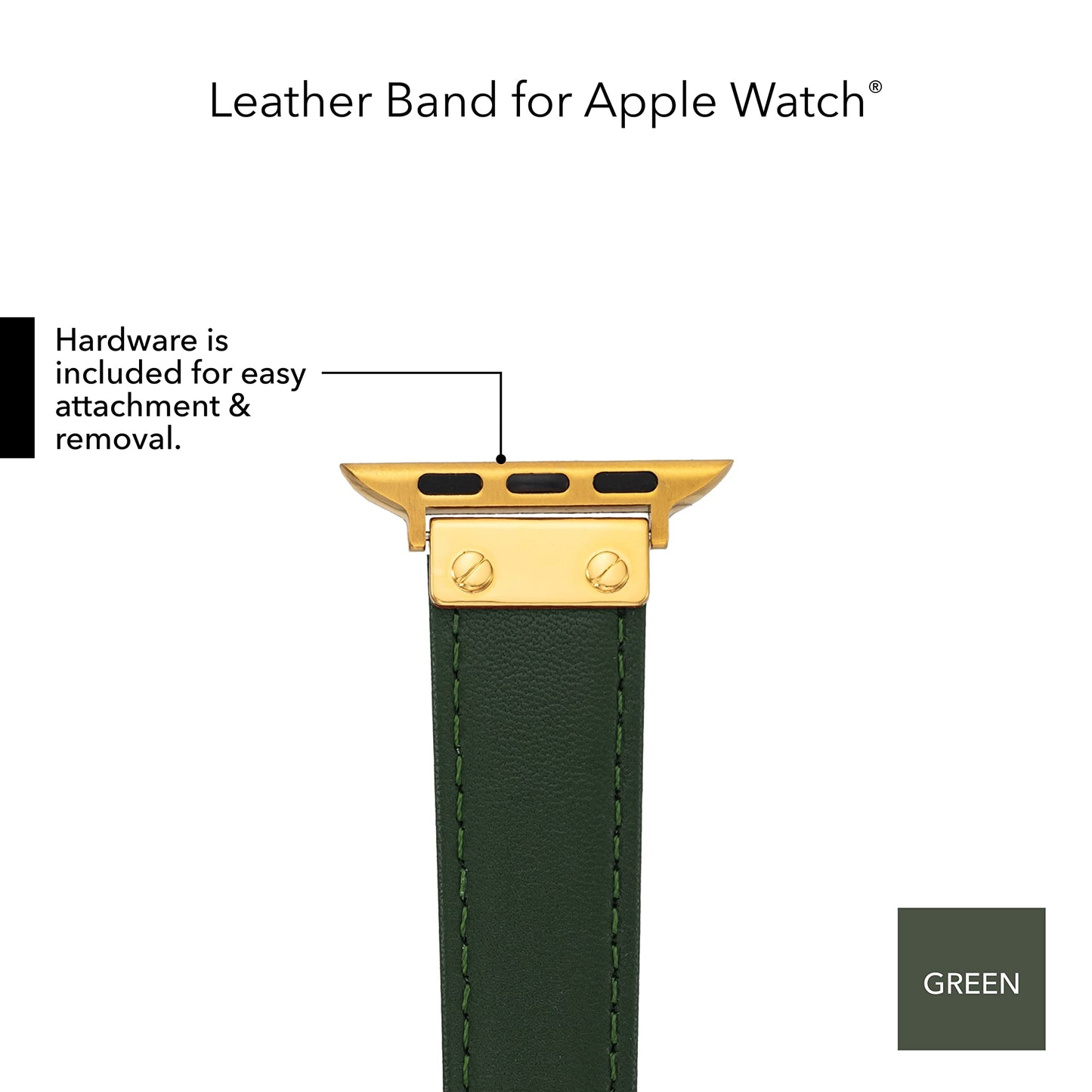 Anne Klein Leather Fashion Band for Apple Watch Secure, Adjustable, Apple Watch Band Replacement, Fits Most Wrists