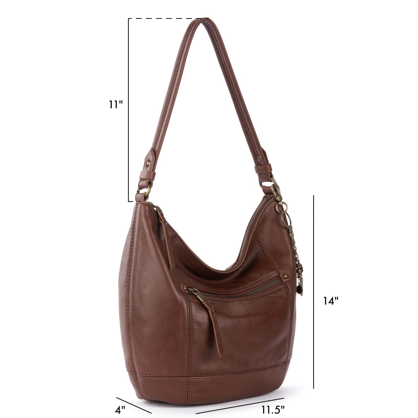 The Sak Sequoia Hobo Bag - Premium Large Leather Women's Handbag for Everyday & Travel - Durable Purse With Zipper Pocket